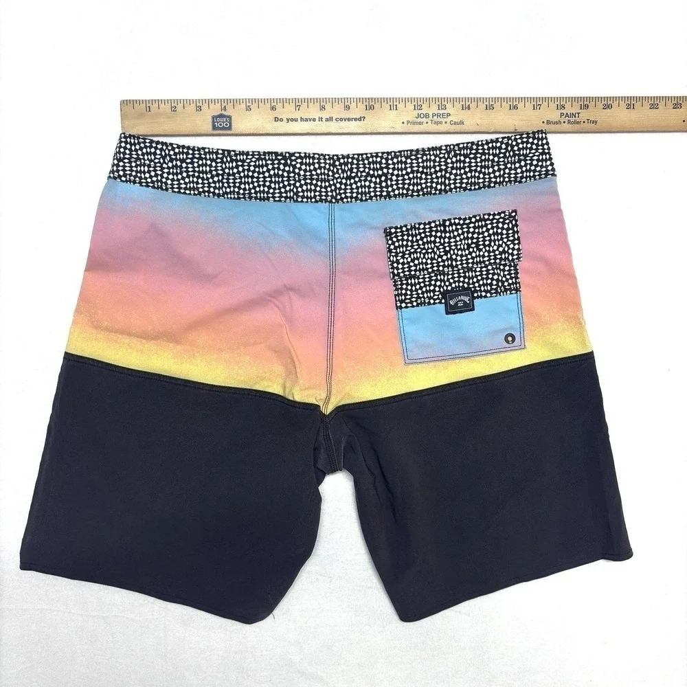 NWT Billabong Fifty50 Board Shorts Men 34 Swim Trunks Recycler Stretch Colorful